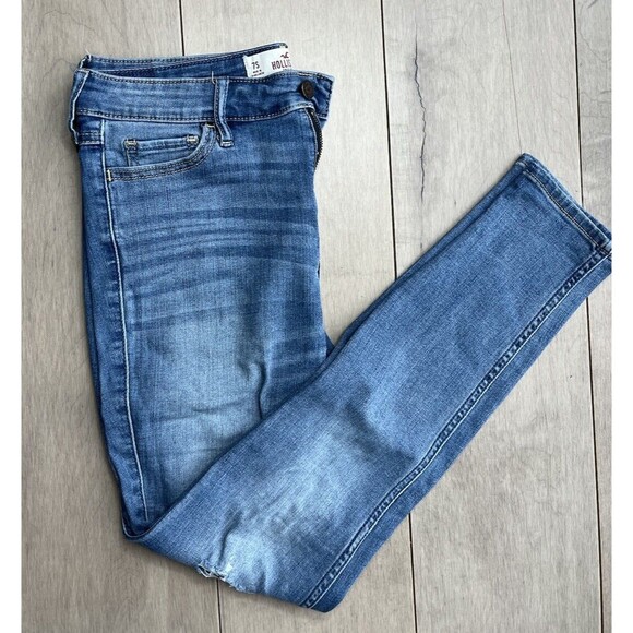 Hollister Denim - Hollister Juniors Jeans Denim Pants 7S W 28 L 28 High Rise Super Skinny Distress